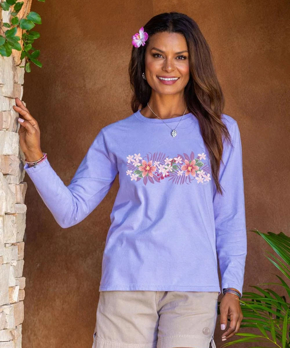 Tiny Whites - Lavender Dyed Long Sleeve Crewneck T-Shirt 1 Tiny Whites - Lavender Dyed Long Sleeve Crewneck T-Shirt