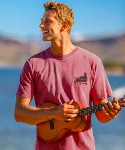 Front Page 51 Aloha Cruiser - Paradise Red Dyed Short Sleeve Crewneck T-Shirt