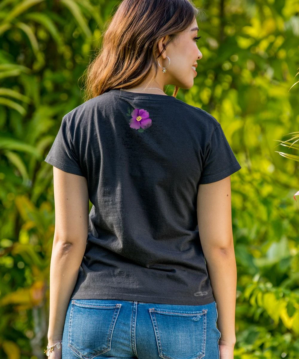 Beach Hawaii - Black Short Sleeve Crewneck T-Shirt 2 Beach Hawaii - Black Short Sleeve Crewneck T-Shirt - Image 2