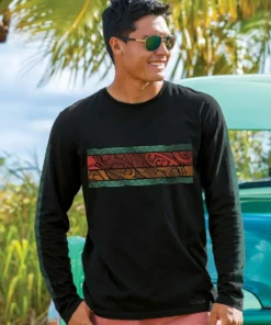 Front Page 43 Alakai Band - Jet Black Long Sleeve Pima T-Shirt